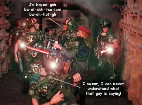 This whole scene was not part of the original storyboard. But as we were shooting, we realized we had all these Marines and no combat scene planned, so we added it on the fly