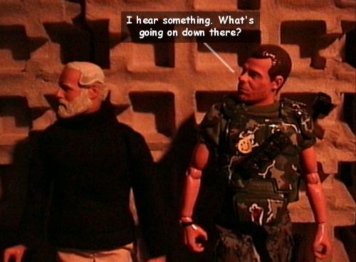 The Commander and Hicks wait with bated breath.... Surely these monks can handle a few renegade genetic aliens!