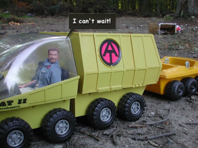 The Adventure Team died in 1976. Well, at least that's when Hasbro stopped making AT toys. The Adventures Of GI Joe revived it somewhat, but this year, with the revisiting of "The Mummy's Tomb", Hasbro has restarted the line. Joe here is quite excited, as you can see.