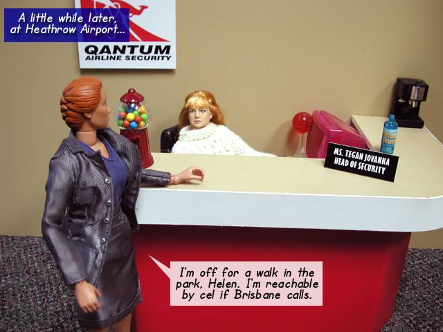 This set is made mostly of foam-core, set on the carpeted floor of one of the converence rooms at Turbine Entertainment.