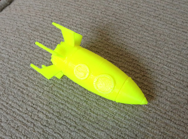 3dagogo-rocket-test-print-yellow